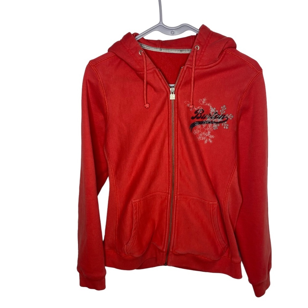 Burton red hoodie sweatshirt